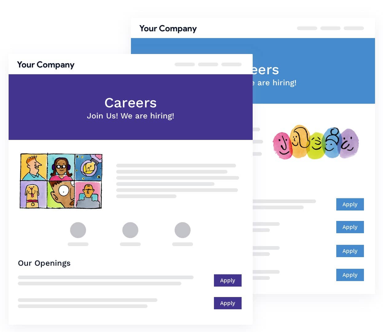 Breezy HR Career site on both desktop and mobile formats